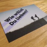 Die Postkarten "Wie willst Du lieben?" eignen sich als Impulskarten oder zum Verschicken.