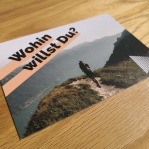 Die Postkarten "Wohin willst Du?" eignen sich als Impulskarten oder zum Verschicken.