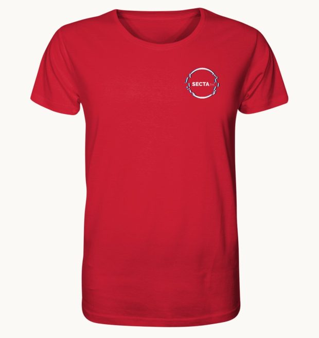 Die "secta.fm circle"-T-Shirts bestehen zu aus 100 % gekämmter, ringgesponnener Bio-Baumwolle.