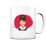 Tasse mit Audrey Hepburn, der Schauspielerin und späteren Sonderbotschafterin der UNICEF.