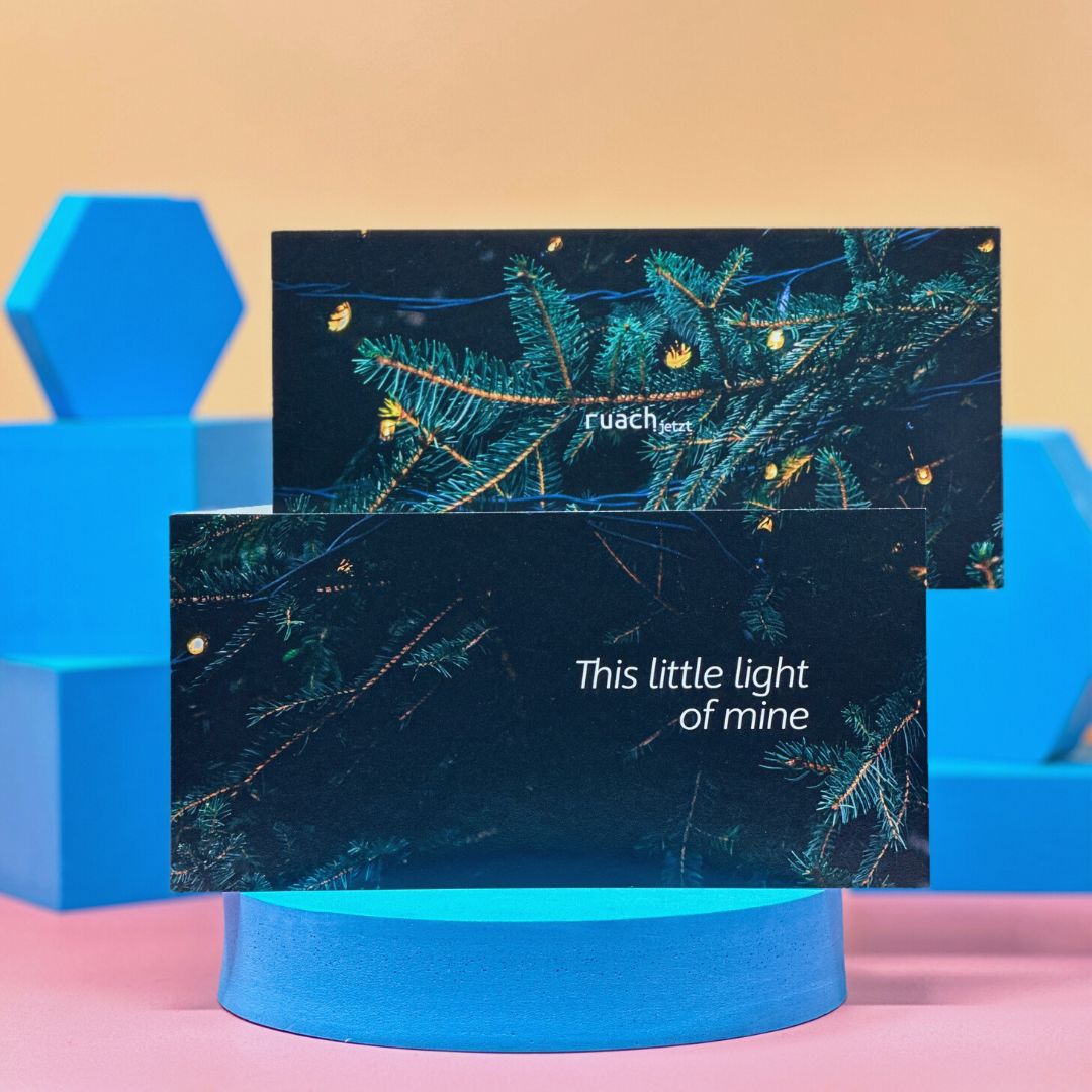 Weihnachtskarte “This little light” – Klappkarte mit Umschlag